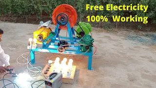 7 KW Free Energy Generator With 3 HP Electric Motor / Free Electricity / Flywheel Free Energy