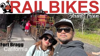 Riding Skunk Train Railbikes in Fort Bragg, California | Glass Beach