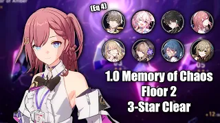 1.0 MoC Floor 2 Three Star Clear With Free Characters Only [Honkai: Star Rail]