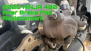 HOW TO replace 2023 Ninja 400 Rear Brake Pads in ONE minute