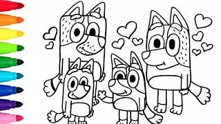 Drawing Bluey and Her Family 🐶❤️ Art for Kids