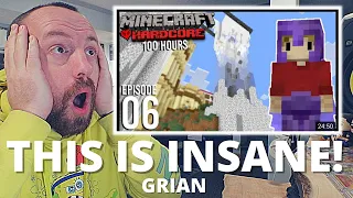 THIS IS INSANE! Grian 100 Hours In Minecraft Hardcore: Episode 6 - THE CHALLENGE (REACTION!)