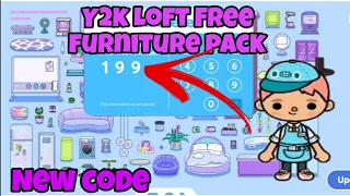 Y2k Loft For Free Furniture Pack Code | Toca Boca Life World 2024 - Free Code