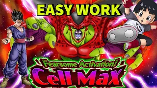 CELL MAX NO ITEM WITHIN 5 TURNS USING A SUPER HEROES TEAM! (DBZ DOKKAN BATTLE)