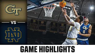 Georgia Tech vs. Notre Dame Game Highlights | 2023-24 ACC Men's Basketball