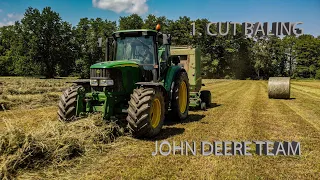 [ JOHN DEERE 6420 & 582 premium ] Baling Hay/ Heuballen/ baliranje sena/ 1.cut/Prva košnja 2021