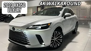 2023 Lexus RX350 Luxury, White Pearl with Palomino interior