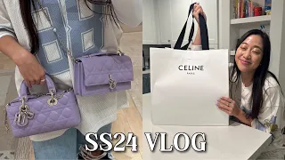 SHOPPING VLOG 🛍️: Miu Miu IVY, Celine PASTEL YELLOW, Dior LILAC, & Loewe Flamenco Purse!