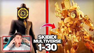 SKIBIDI TOILET MULTIVERSE CAPITULO 1-30 | REACCION THEKALO