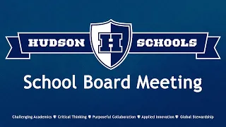 Hudson Schools - Board Work Session 12/20/2021