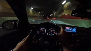 M4 Competition German Autobahn and Tunnels NIGHT DRIVE POV