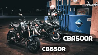 Nächtliche Tour mit der Honda CBR500R und CBR650R - Klasse A2 statt A?! - Vergleich CB650R /CBR500R