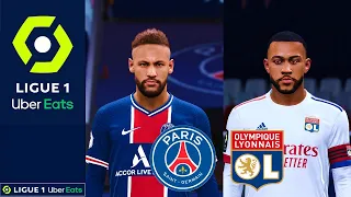 PES 2021 | PSG vs Olympique Lyonnais - Ligue 1 2020/21 | Gameplay PC