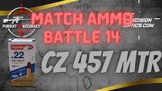 Aguila Rifle Match Competition Accuracy Test; MATCH AMMO TEST 14
