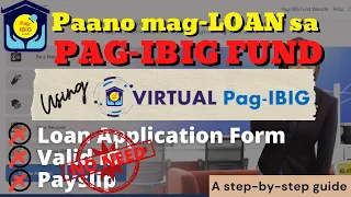 Paano mag-loan sa virtual pag-ibig account online | How to loan | Pag-Ibig Salary Loan Online