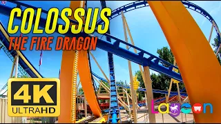 Colossus the Fire Dragon Roller Coaster (4K) POV - Lagoon Amusement Park