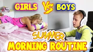 GIRLS vs BOYS Summer Morning Routine