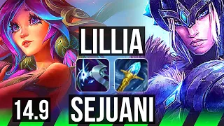 LILLIA vs SEJUANI (JGL) | 8k comeback, 57k DMG, Godlike | NA Grandmaster | 14.9