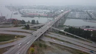 Queensborough bridge new westminster DJI 0397 पुल फ्रेजर नदी पर