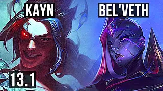 KAYN vs BEL'VETH (JNG) | 7/1/3, 1.4M mastery, 400+ games, Godlike | EUW Diamond | 13.1