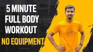 5 MINUTE FULL BODY WORKOUT (No Equipment)