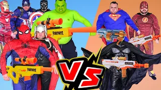 Avengers vs. Justice League (Nerf Battle)
