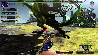 Monster Hunter Generations Ultimate: Astalos gets bopped with a Greatsword.