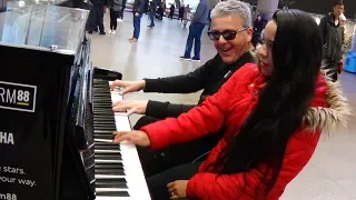 Meeting a Boogie Woogie Girl at the Street Piano