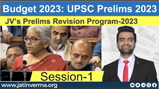 JV's Prelims Revision Program  Session-1 Budget 2023-24 | Important Facts for UPSC CSE 2023