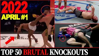 Top 50 MUAYTHAI•MMA•KICKBOXING Brutal Knockouts ► APRIL 2022 #1.