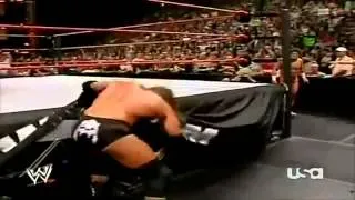 The game triple H absolutly destroys Umaga with a sledgehammer