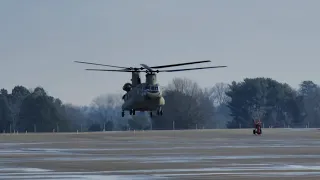 CH-47F Chinook takeoff and landing (February 5th 2021) 4k