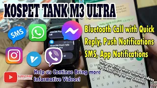 KOSPET TANK M3 ULTRA - Bluetooth Call with Quick Reply, Push Notifications SMS, App Notifications