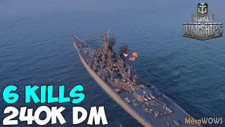 World of WarShips | Missouri | 6 KILLS | 240K Damage - Replay Gameplay 1080p 60 fps