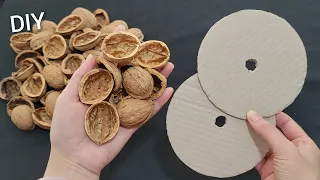 It Costs Nothing! Turn Walnut shells and Cardboard waste into Useful items. Superb recycling ideas
