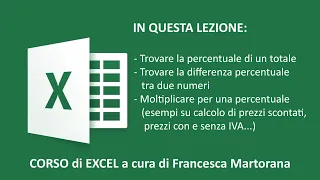 EXCEL Tutorial 6B: Calcolare le percentuali in Excel