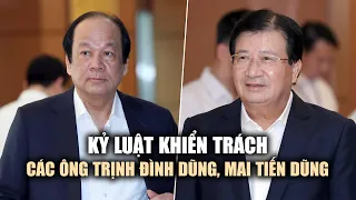 Bộ Chính trị kỷ luật khiển trách các ông Trịnh Đình Dũng, Mai Tiến Dũng