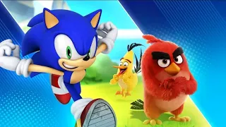 Sonic Dash - Angry Birds Collaboration Event - Unlocking Red & Chuck - (30 min) Gameplay
