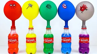 Oddly Satisfying Video    Making Coca Cola Balloons Bottle Beads Balls Kinetic Sand  Drop ASMR