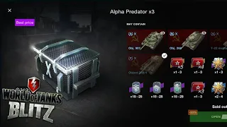 Opening Alpha Predator Containers | WOTB ⚡ WOTBLITZ
