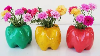 Make Beautiful Apple Shaped Flower Pots From Discarded Plastic Bottles