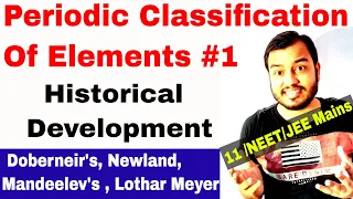 Class 11 chap 3 | Periodic Table 01 | Historical Development | Periodic Classification Of Elements |