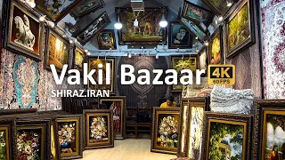 Shiraz Walking Tour, Vakil Bazaar, Summer, Iran 2022 (4K video)