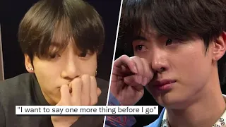 Jin Cries "No More Music"! ARMY SAD By Jin’s FINAL Word On Military! Jung Kook Says "I Saw Him Go"