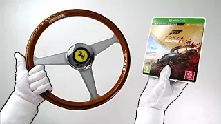 Unboxing Vintage Ferrari Racing Wheel and Forza Horizon 4 Ultimate Edition