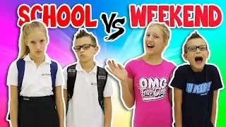 NIGHTTIME ROUTINE!!  SCHOOL DAY vs WEEKEND