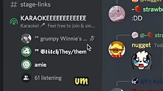 singing doja cat’s kiss me more on discord stages