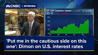 'Put me in the cautious side on this one': Jamie Dimon shares his outlook on U.S. interest rates