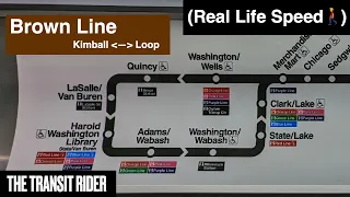 (Ride) Chicago CTA Brown Line from Kimball to the Loop and back (Real Time Speed)