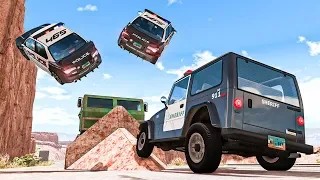 Police Car Chases #27 - BeamNG DRIVE | SmashChan